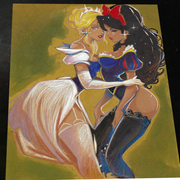Cinderella & Snow White - Marvel art print by Keyeske