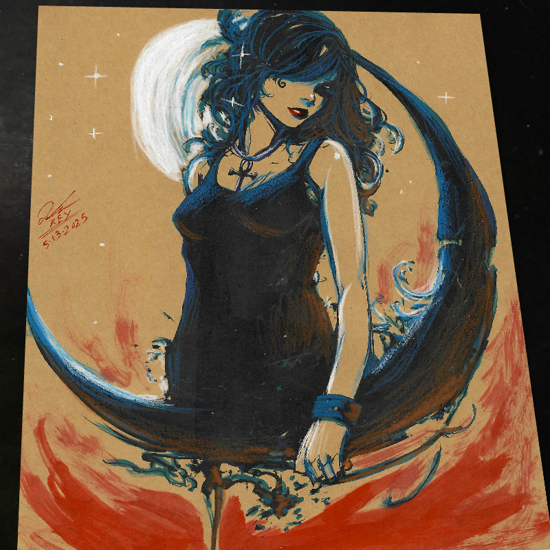 Death of the Endless Art Print Signed 8.5x11 | Art by Keyeske