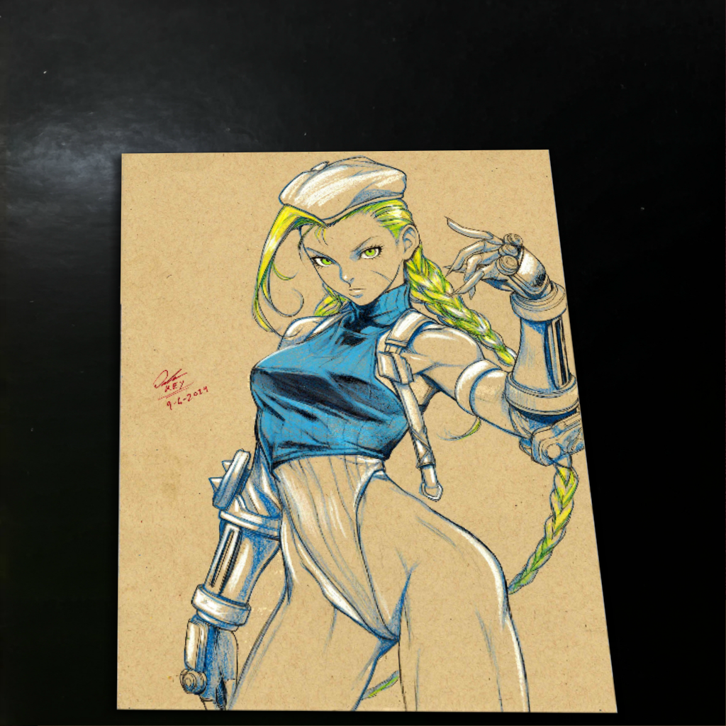 Cammy Street Fighter Art Print Signed 8.5x11 | Art by Keyeske