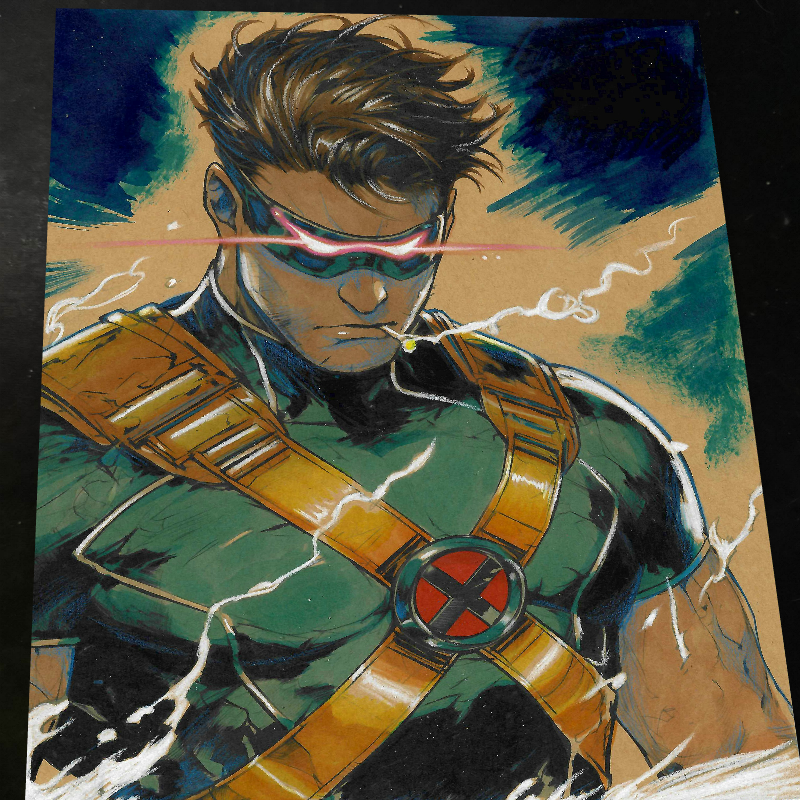 Cyclops X-Men Art Print Signed 8.5x11 | Art by Keyeske