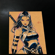 Psylocke - Marvel art print by Keyeske