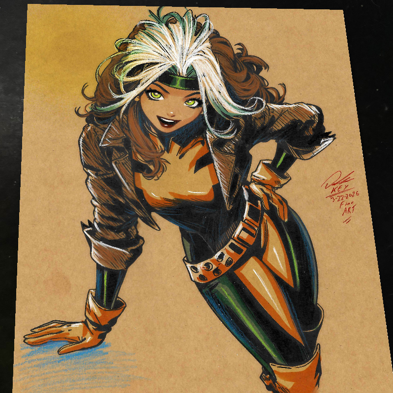 Rogue X-Men Art Print Signed 8.5x11 | Art by Keyeske