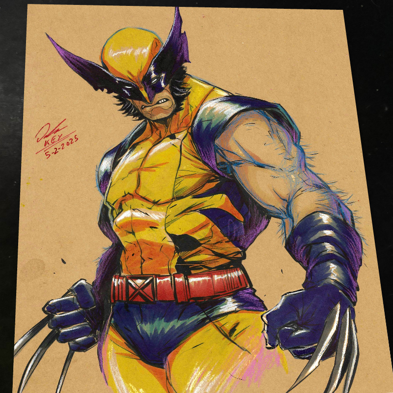 Wolverine X-Men Art Print Signed 8.5x11 | Art by Keyeske