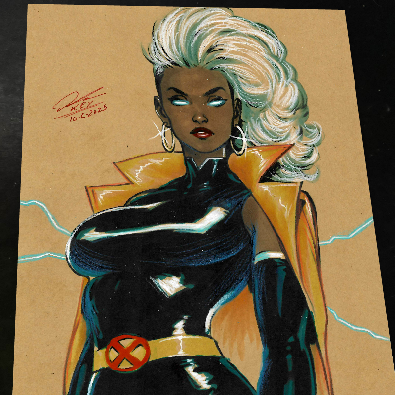 Storm X-Men Art Print Signed 8.5x11 | Art by Keyeske