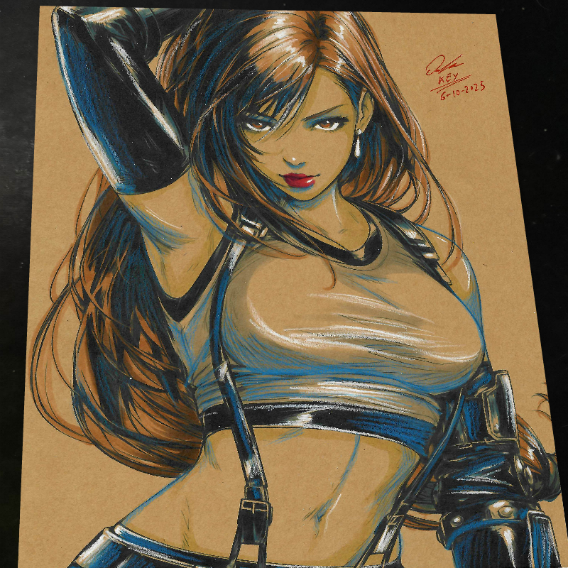 Tifa Lockhart Art Print 8.5x11 Art by Keyeske