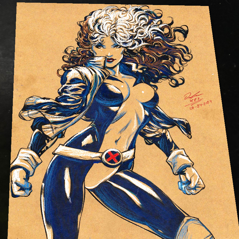 Rogue X-Men Art Print Signed 8.5x11 | Art by Keyeske