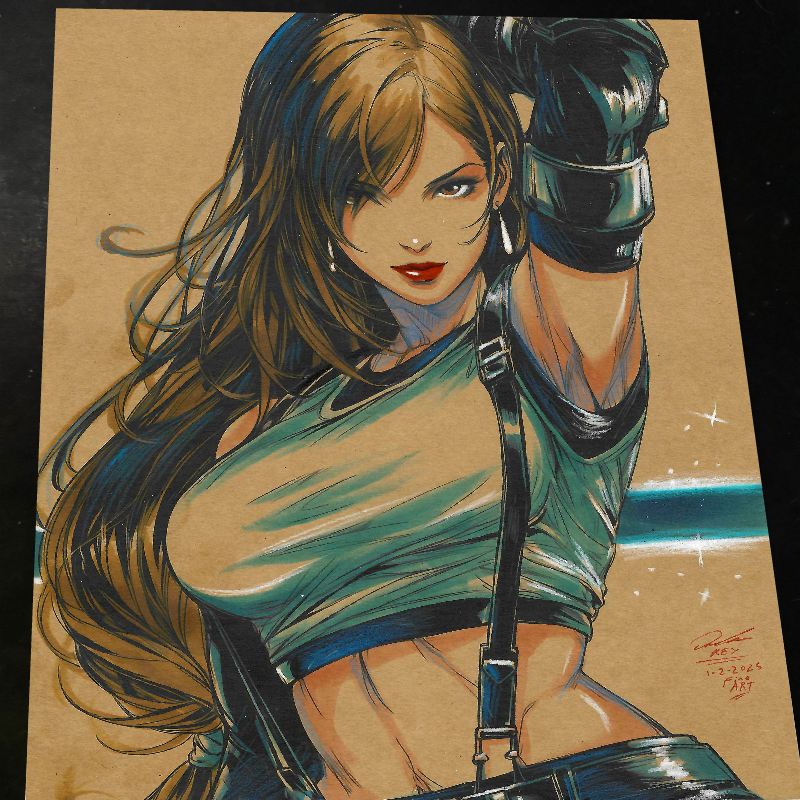 Tifa Lockhart Art Print 8.5x11 Art by Keyeske