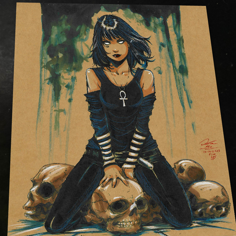 Death of the Endless Art Print Signed 8.5x11 | Art by Keyeske