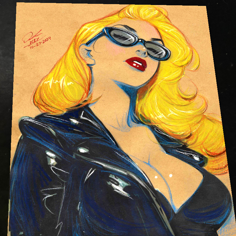 Black Canary Art Print Signed 8.5x11 | Art by Keyeske