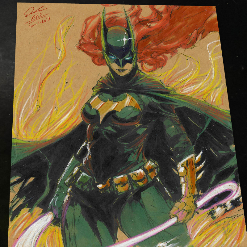 Batgirl Art Print Signed 8.5x11 | Art by Keyeske