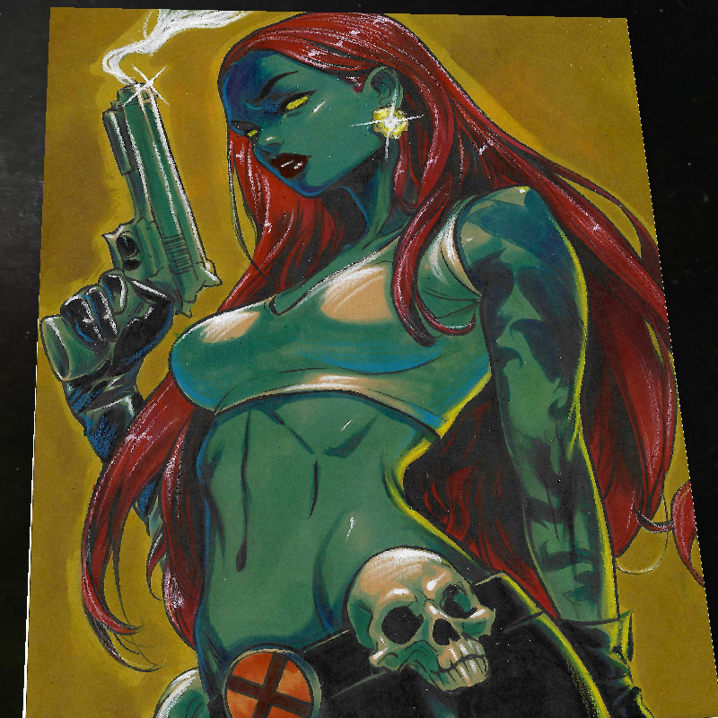 Mystique X-Men Art Print Signed 8.5x11 | Art by Keyeske