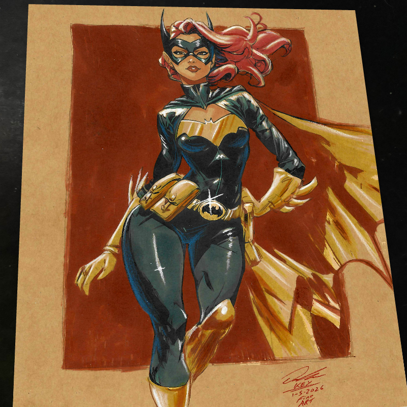 Batgirl Art Print Signed 8.5x11 | Art by Keyeske