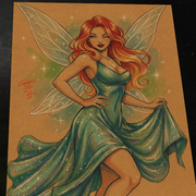 Fairy Original Art Print Signed 8.5x11 | Art by Keyeske