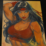 Elektra Art Print Signed 8.5x11 | Art by Keyeske