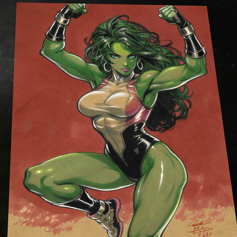 She Hulk - Marvel art print by Keyeske