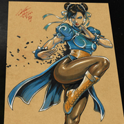 Chun Li Street Fighter - Marvel art print by Keyeske