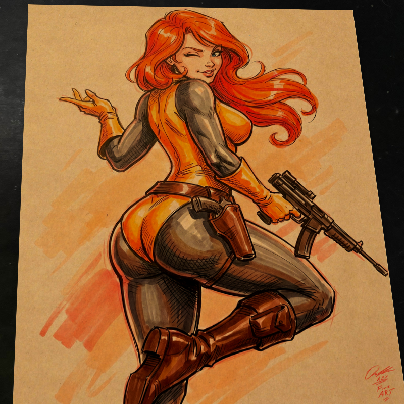 Scarlett G.I. Joe Art Print Signed 8.5x11 | Art by Keyeske