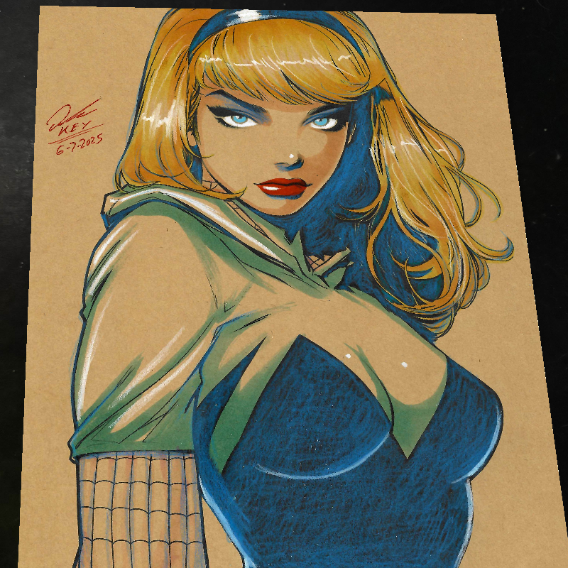 Gwen Stacy Art Print Signed 8.5x11 | Art by Keyeske