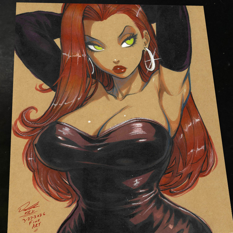 Jessica Rabbit Art Print Signed 8.5x11 | Art by Keyeske