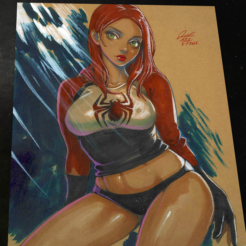 Mary Jane Watson Art Print Signed 8.5x11 | Art by Keyeske