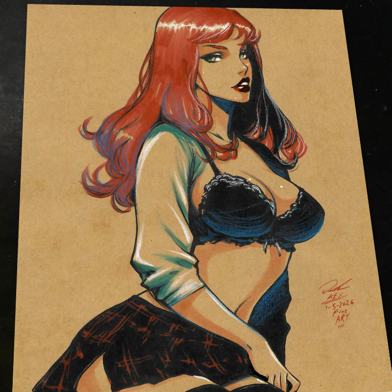 Mary Jane Watson Art Print Signed 8.5x11 | Art by Keyeske