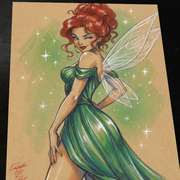 Fairy Original Art Print Signed 8.5x11 | Art by Keyeske