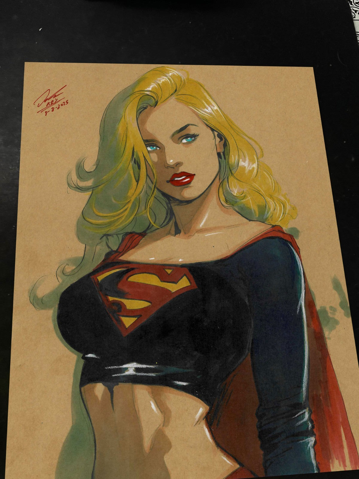 Superwoman Art Print Signed 8.5x11 | Art by Keyeske