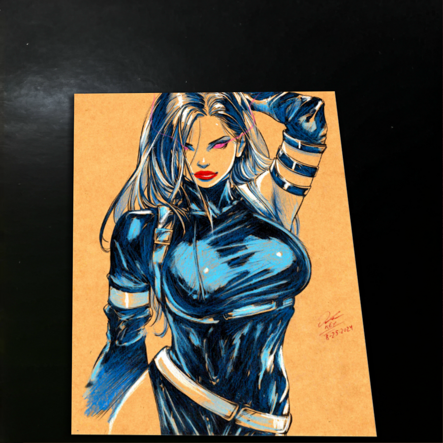 Psylocke - Marvel art print by Keyeske