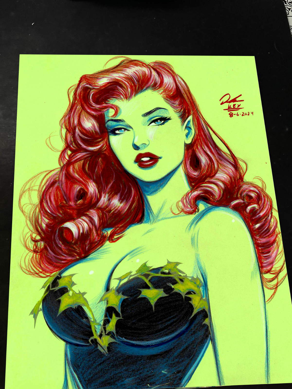 Poison Ivy Art Print Signed 8.5x11 | Art by Keyeske