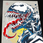 Venom Art Print Signed 8.5x11 | Art by Keyeske