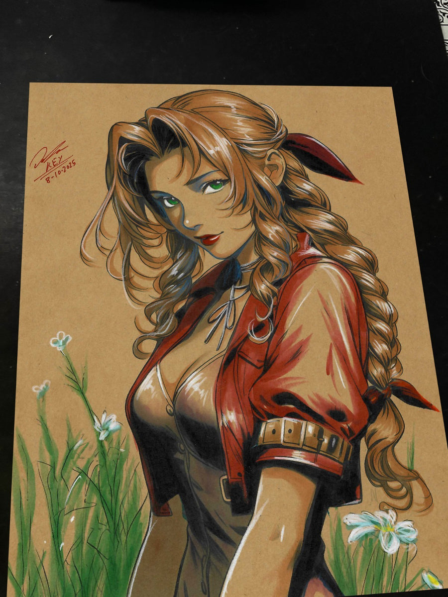 Aerith Gainsborough Art Print 8.5x11 Art by Keyeske