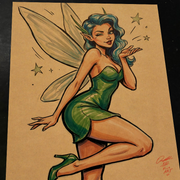 Fairy Original Art Print Signed 8.5x11 | Art by Keyeske