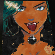 Vampirella Art Print Signed 8.5x11 Art by Keyeske