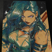Psylocke Art Print Signed 8.5x11 | Art by Keyeske