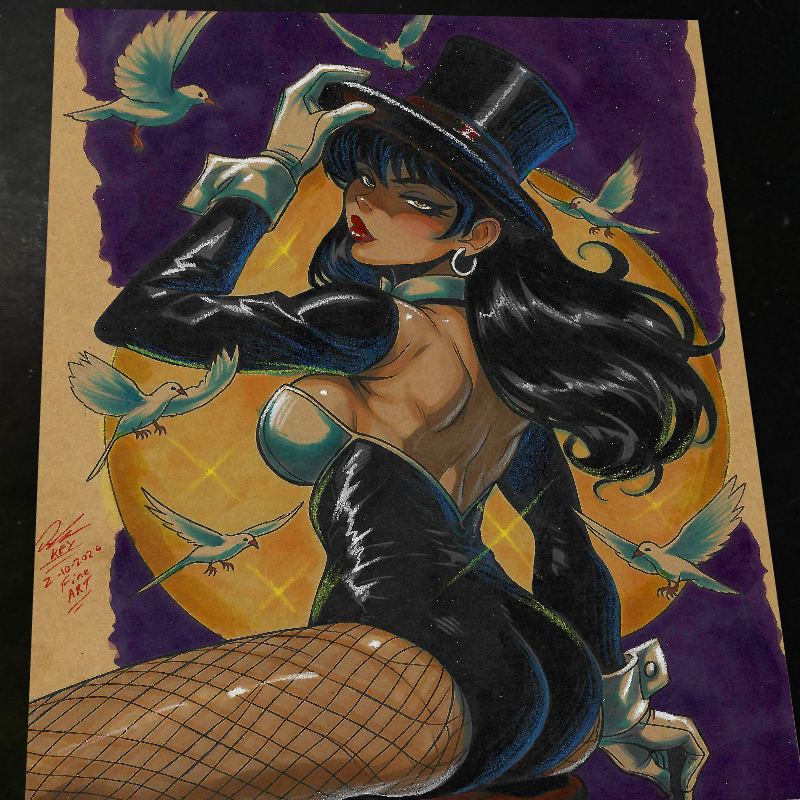 Zatanna Art Print Signed 8.5x11 | Art by Keyeske