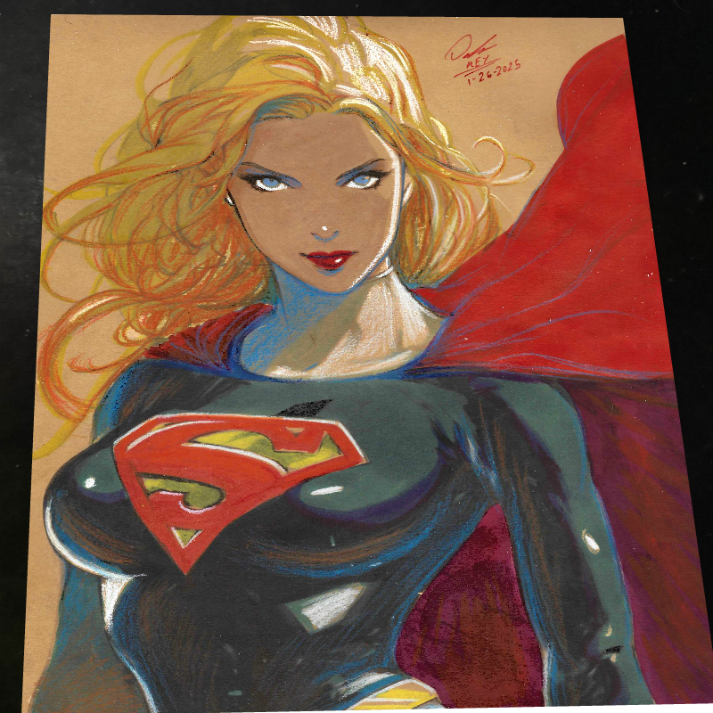 Superwoman Art Print Signed 8.5x11 | Art by Keyeske