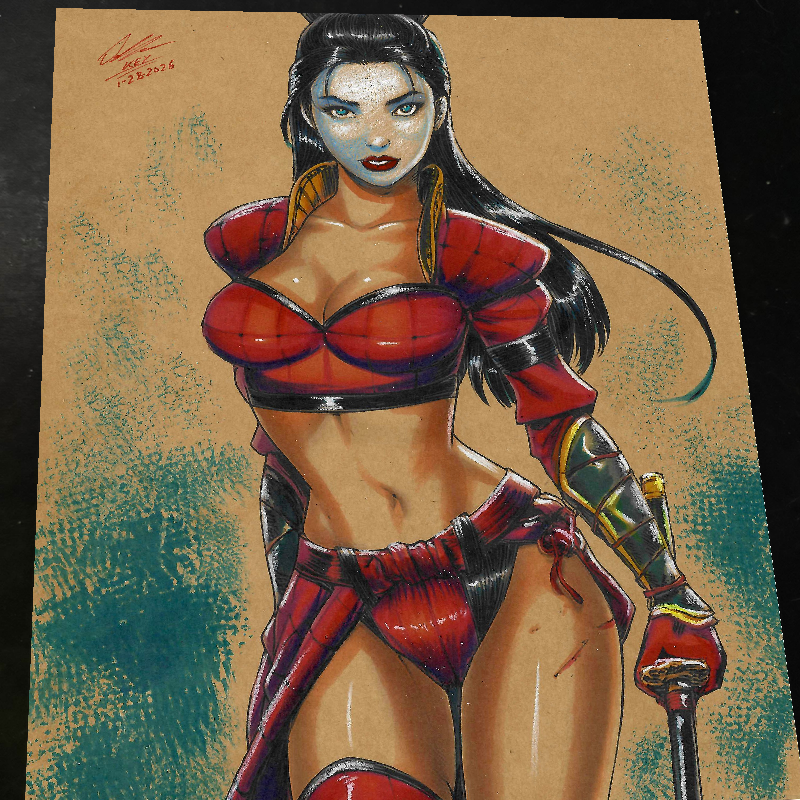 Shi Ana Ishikawa Art Print Signed 8.5x11 | Art by Keyeske