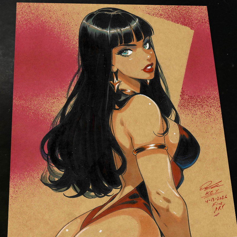 Vampirella Art Print Signed 8.5x11 Art by Keyeske