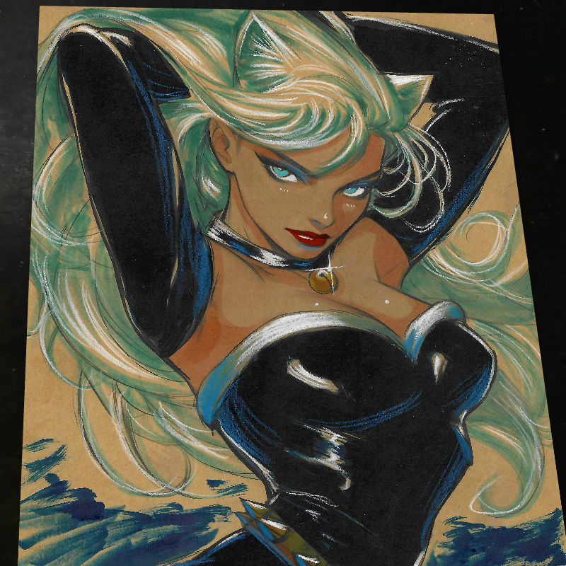 Black Cat - Marvel art print by Keyeske