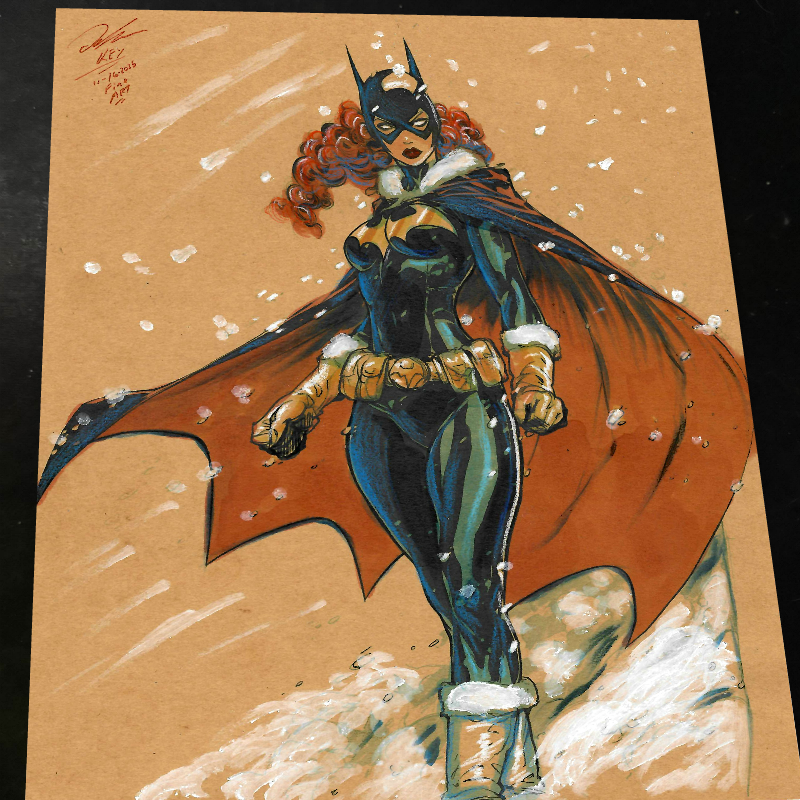 Batgirl Art Print Signed 8.5x11 | Art by Keyeske