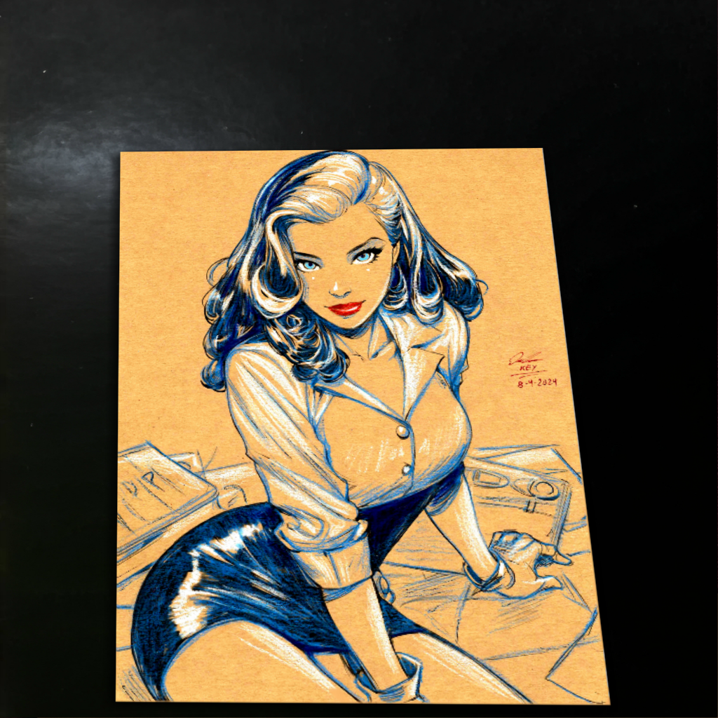 Lois Lane Art Print Signed 8.5x11 | Art by Keyeske