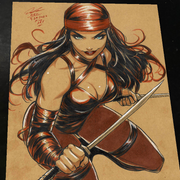Elektra Art Print Signed 8.5x11 | Art by Keyeske