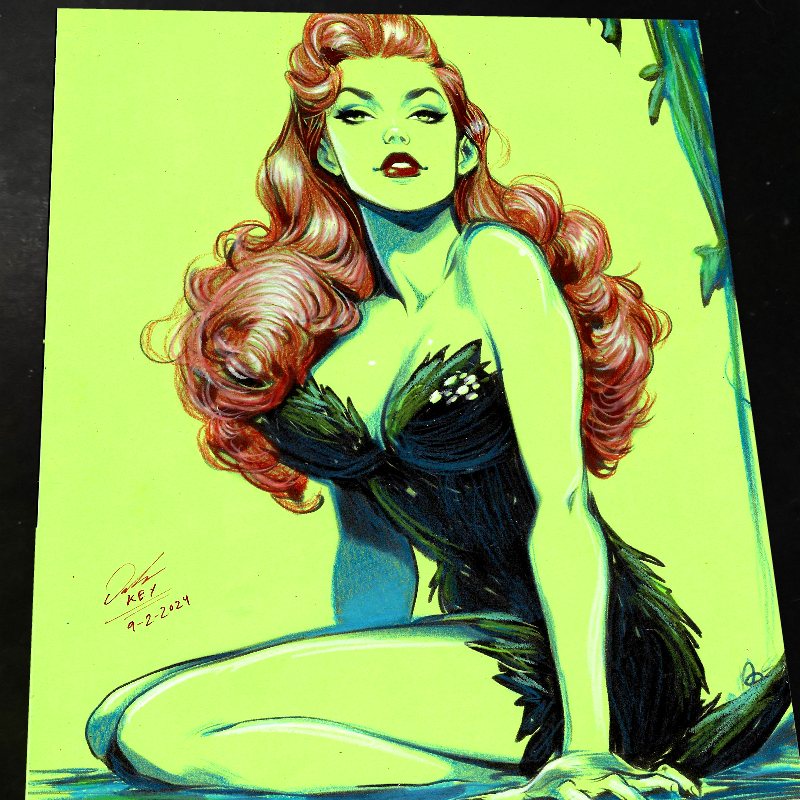 Poison Ivy Art Print Signed 8.5x11 | Art by Keyeske