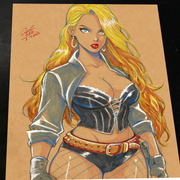 Black Canary art print by Keyeske