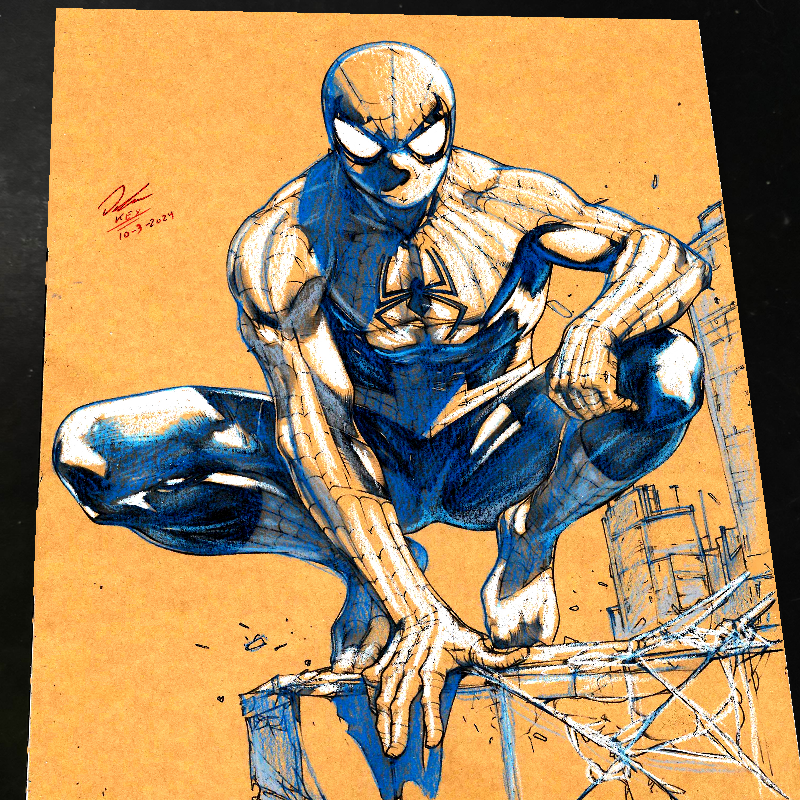 Spider-Man Art Print Signed 8.5x11 | Art by Keyeske