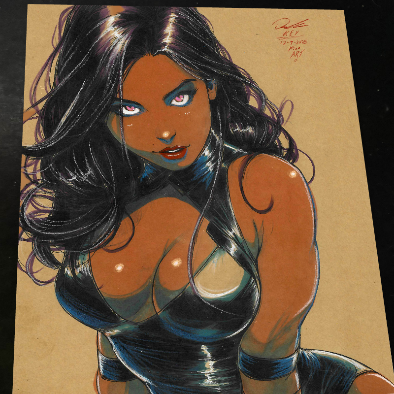 Psylocke Art Print Signed 8.5x11 | Art by Keyeske