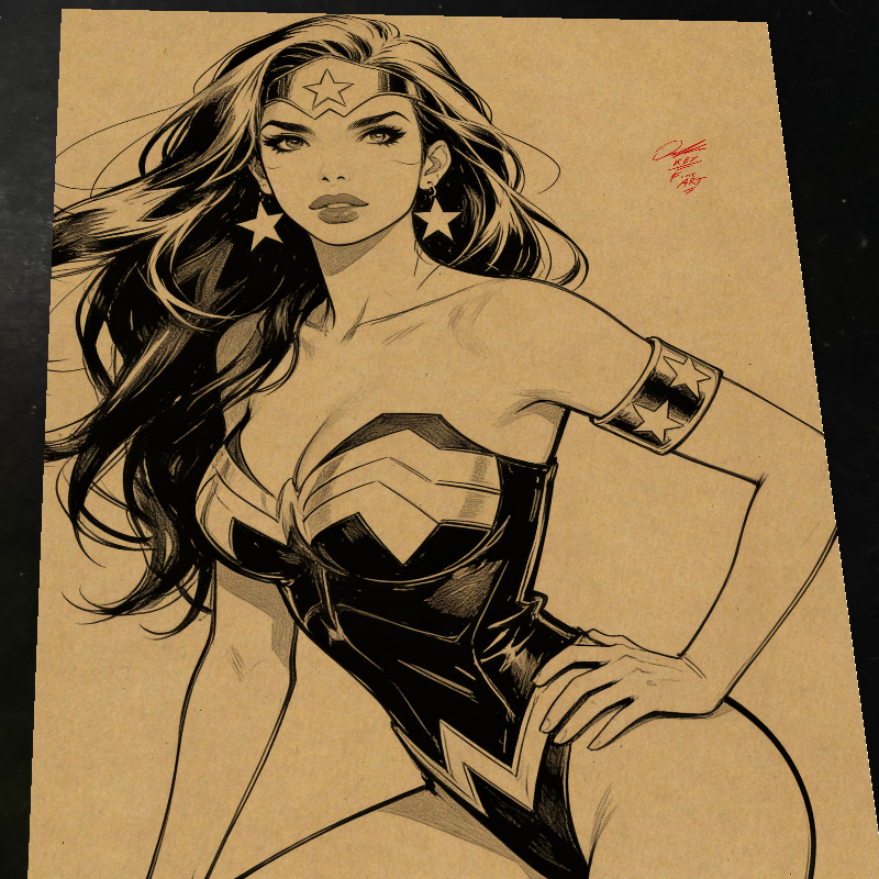 Wonder Woman art print by Keyeske