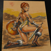 Teela Masters of the Universe Art Print Signed 8.5x11 | Art by Keyeske
