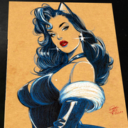 Catwoman - Marvel art print by Keyeske