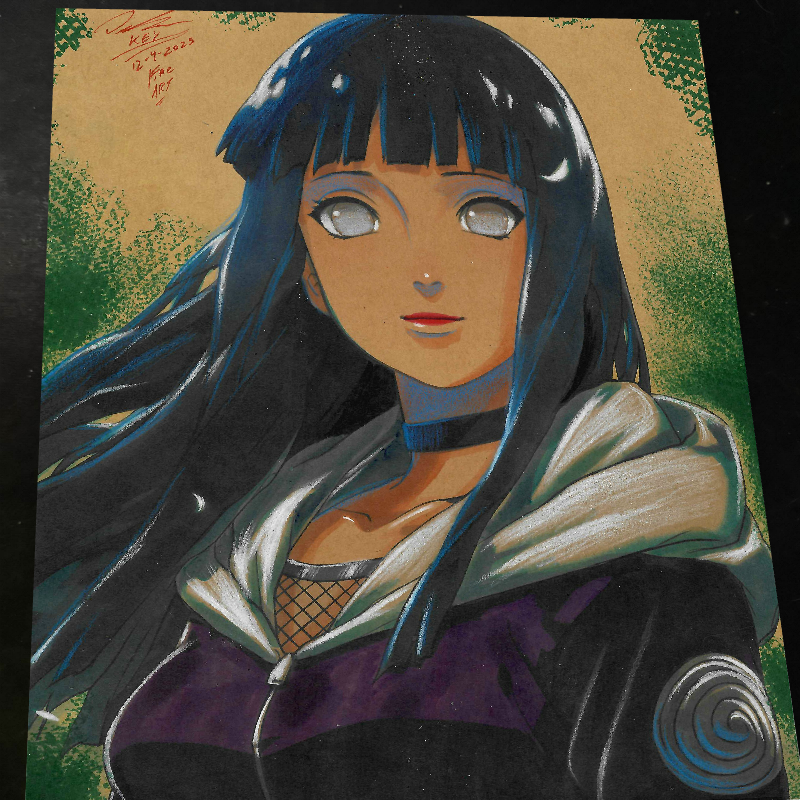 Hinata Hyuga Naruto - Marvel art print by Keyeske